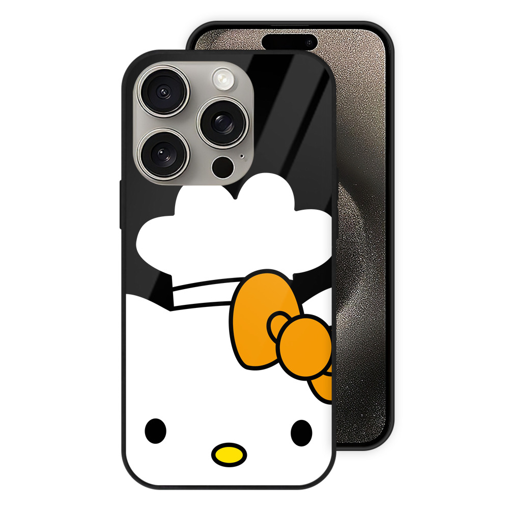 （画像用） Hello Kitty ハローキティ 【iPhone15Pro対応】スマホケース 耐衝撃＆黄変防止 背面ガラス
