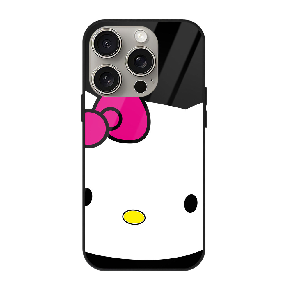 （画像用） Hello Kitty ハローキティ 【iPhone15Pro対応】スマホケース 耐衝撃＆黄変防止 背面ガラス