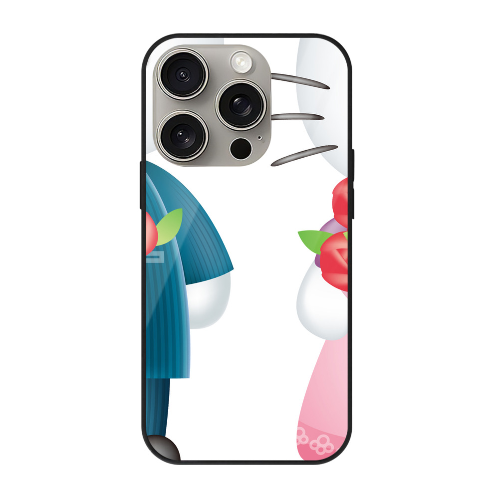（画像用） Hello Kitty ハローキティ 【iPhone15Pro対応】スマホケース 耐衝撃＆黄変防止 背面ガラス