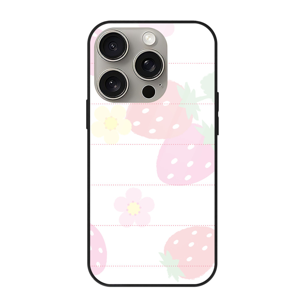（画像用） Hello Kitty ハローキティ 【iPhone15Pro対応】スマホケース 耐衝撃＆黄変防止 背面ガラス
