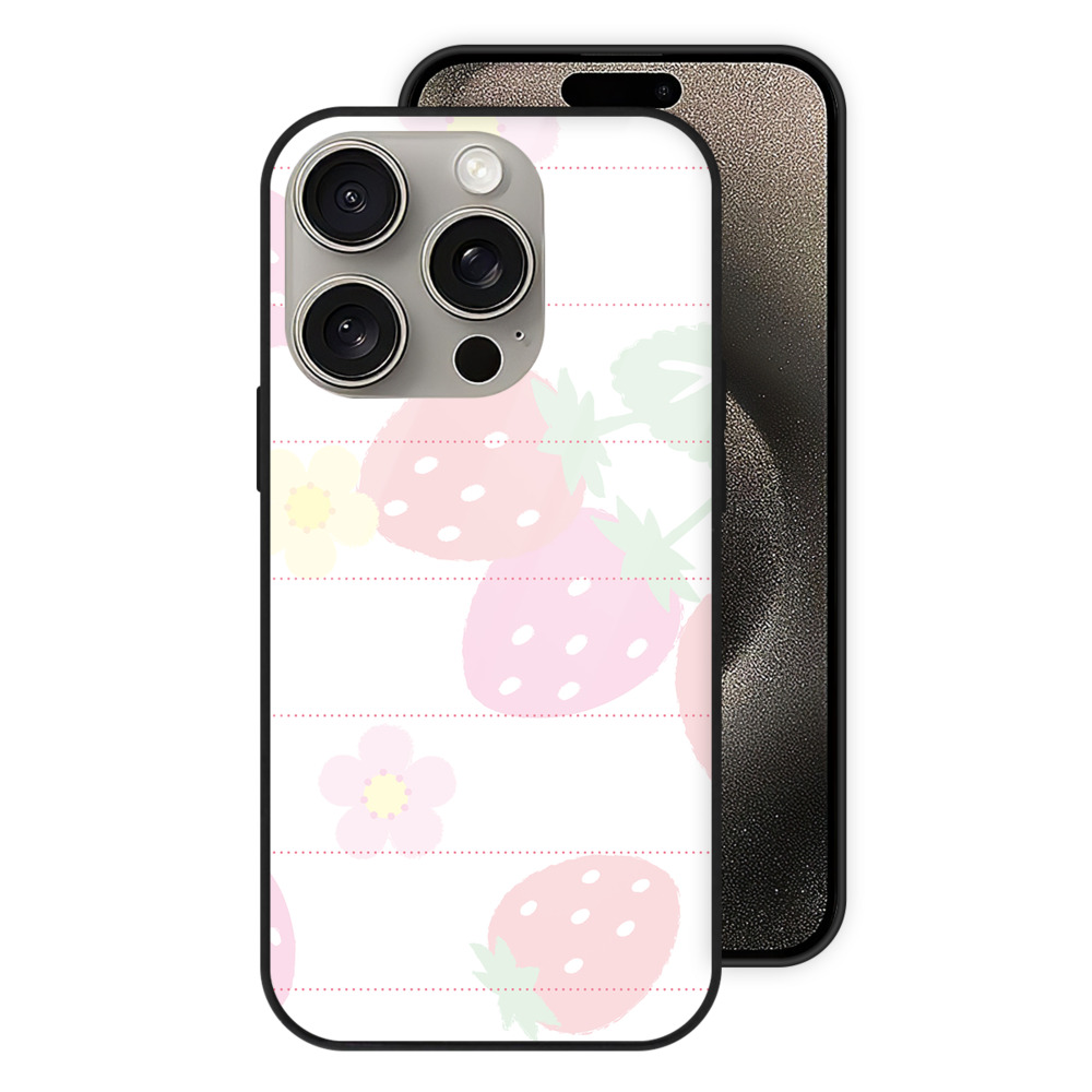 （画像用） Hello Kitty ハローキティ 【iPhone15Pro対応】スマホケース 耐衝撃＆黄変防止 背面ガラス