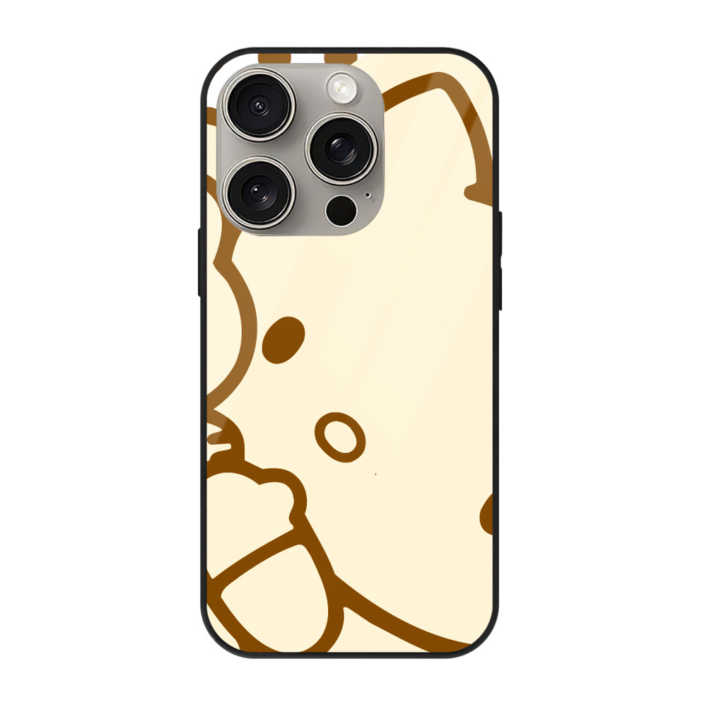 （画像用） Hello Kitty ハローキティ 【iPhone15Pro対応】スマホケース 耐衝撃＆黄変防止 背面ガラス
