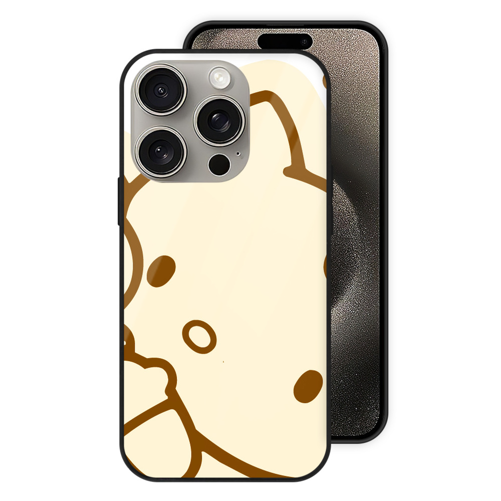 （画像用） Hello Kitty ハローキティ 【iPhone15Pro対応】スマホケース 耐衝撃＆黄変防止 背面ガラス