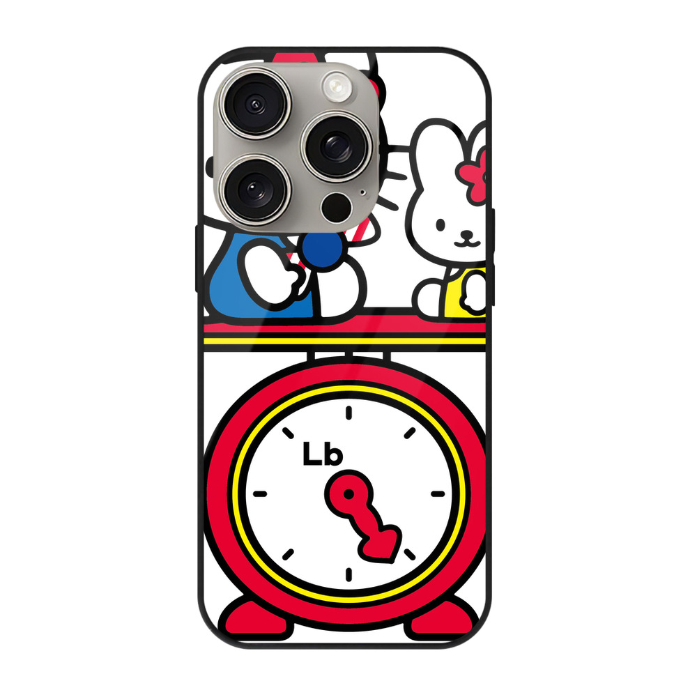 （画像用） Hello Kitty ハローキティ 【iPhone15Pro対応】スマホケース 耐衝撃＆黄変防止 背面ガラス