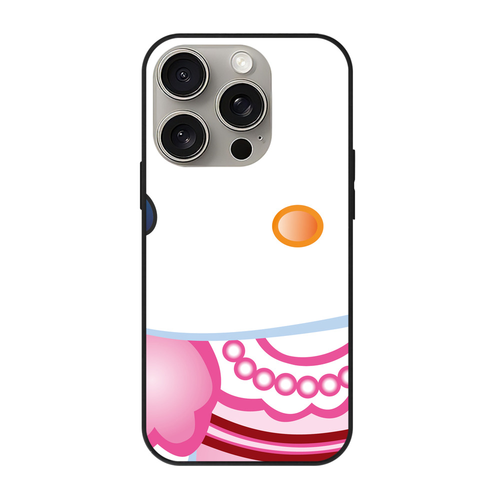 （画像用） Hello Kitty ハローキティ 【iPhone15Pro対応】スマホケース 耐衝撃＆黄変防止 背面ガラス
