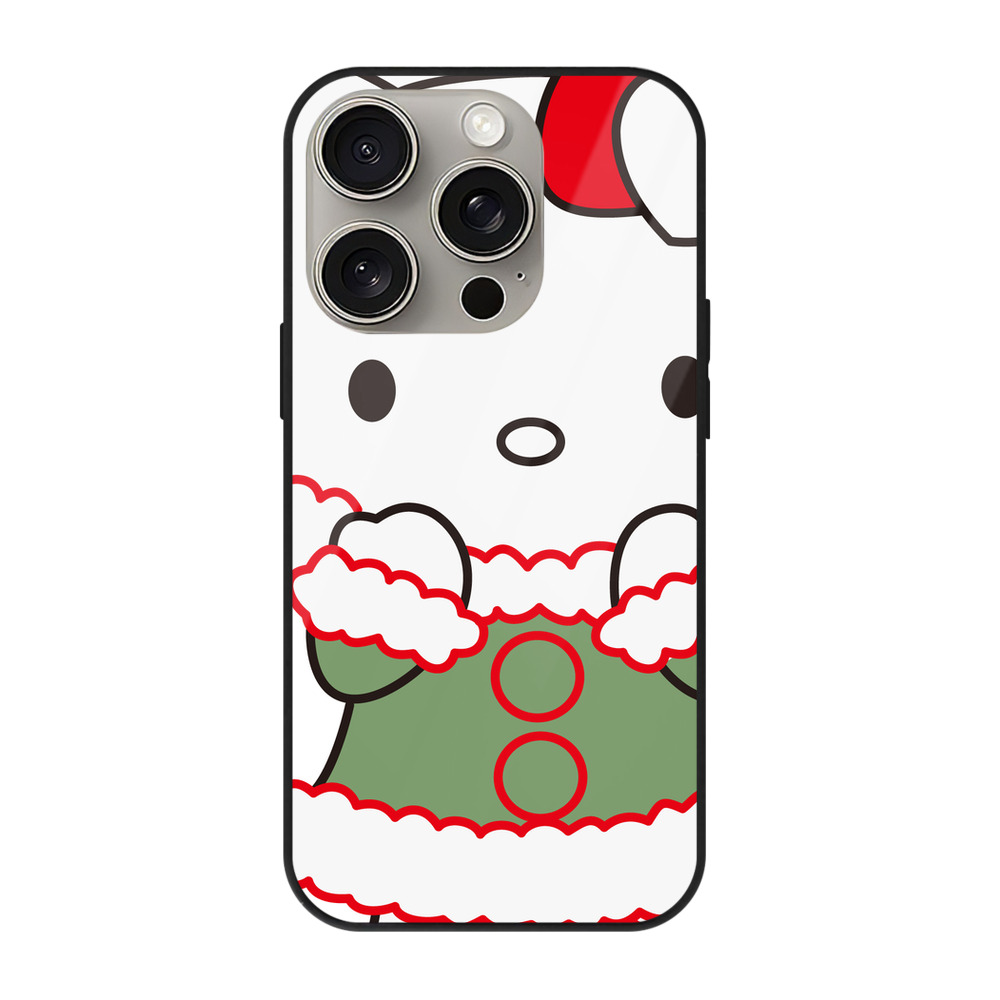 （画像用） Hello Kitty ハローキティ 【iPhone15Pro対応】スマホケース 耐衝撃＆黄変防止 背面ガラス