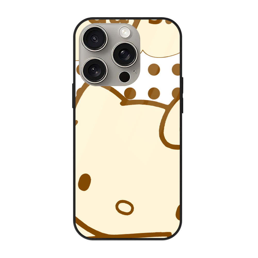（画像用） Hello Kitty ハローキティ 【iPhone15Pro対応】スマホケース 耐衝撃＆黄変防止 背面ガラス
