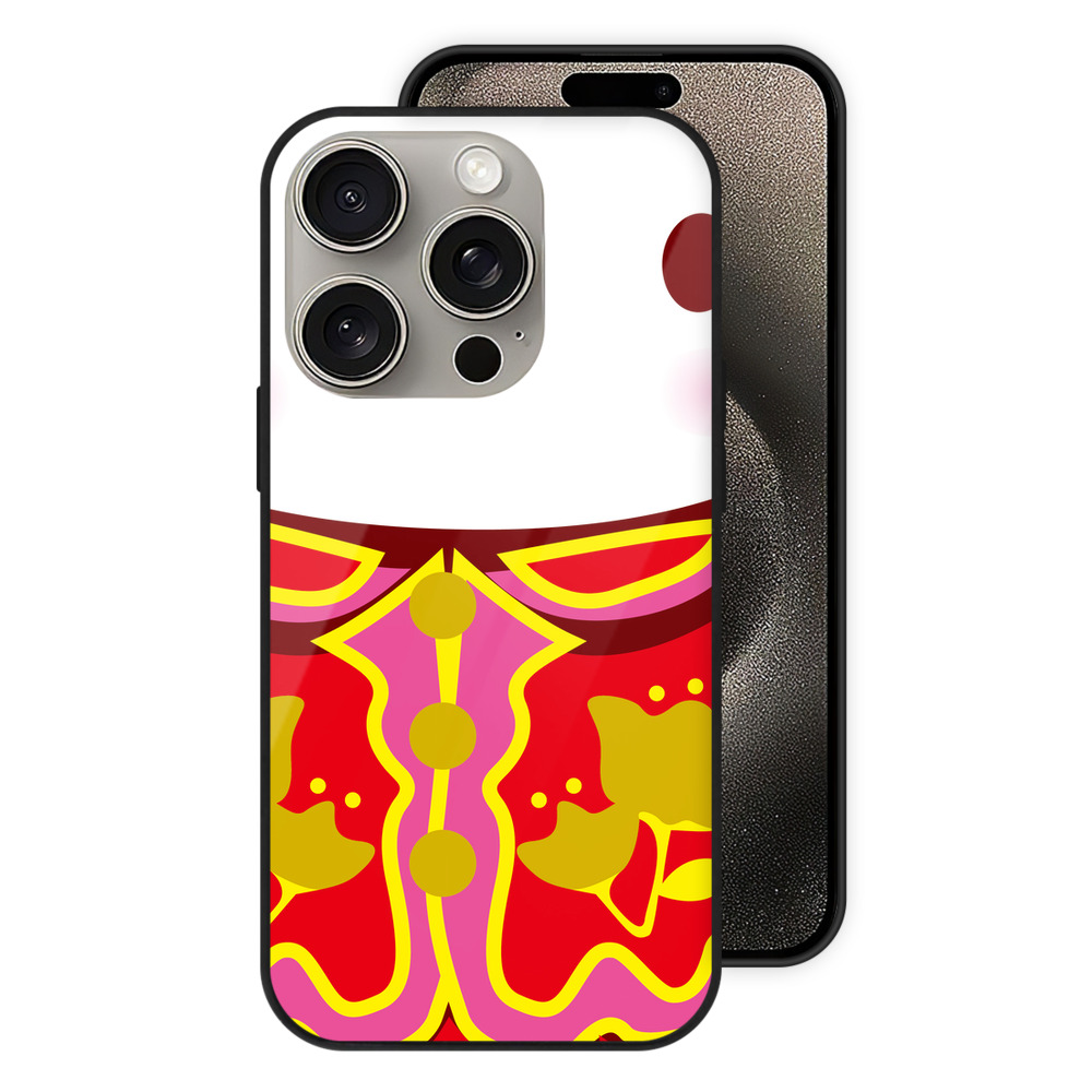 （画像用） Hello Kitty ハローキティ 【iPhone15Pro対応】スマホケース 耐衝撃＆黄変防止 背面ガラス