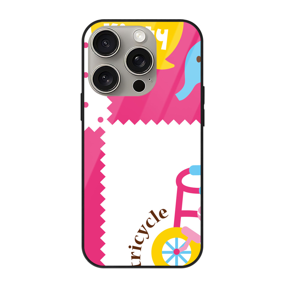 （画像用） Hello Kitty ハローキティ 【iPhone15Pro対応】スマホケース 耐衝撃＆黄変防止 背面ガラス