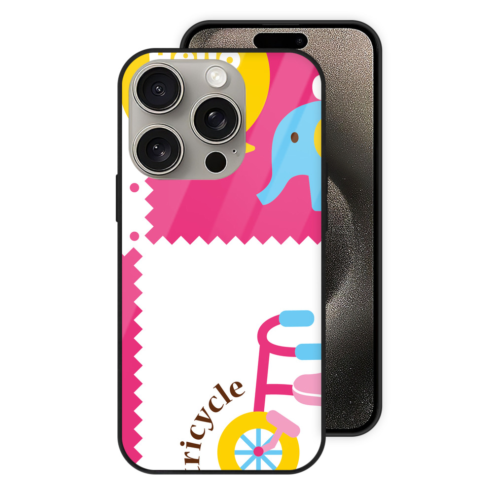 （画像用） Hello Kitty ハローキティ 【iPhone15Pro対応】スマホケース 耐衝撃＆黄変防止 背面ガラス
