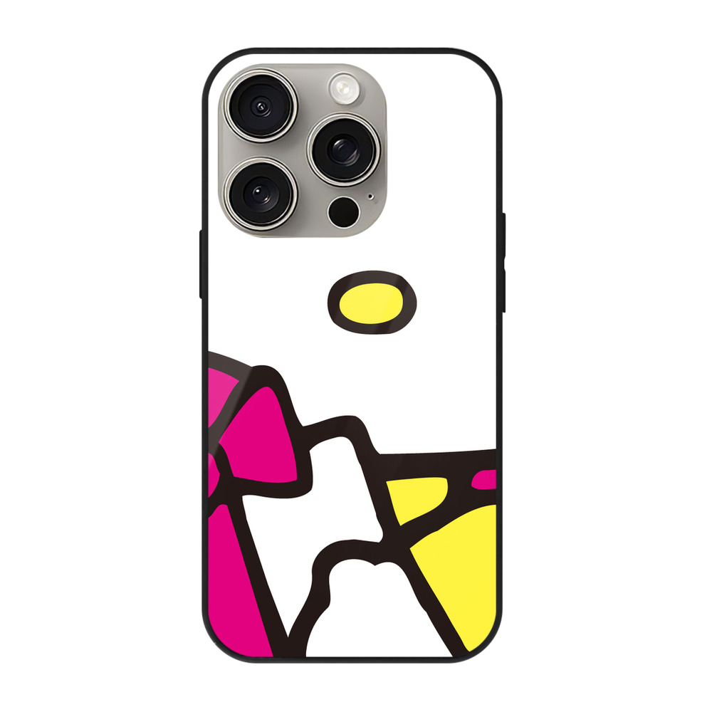 （画像用） Hello Kitty ハローキティ 【iPhone15Pro対応】スマホケース 耐衝撃＆黄変防止 背面ガラス