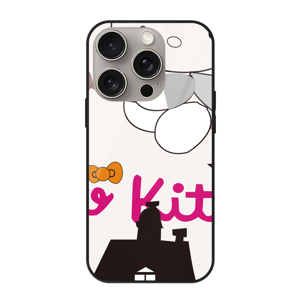 （画像用） Hello Kitty ハローキティ 【iPhone15Pro対応】スマホケース 耐衝撃＆黄変防止 背面ガラス