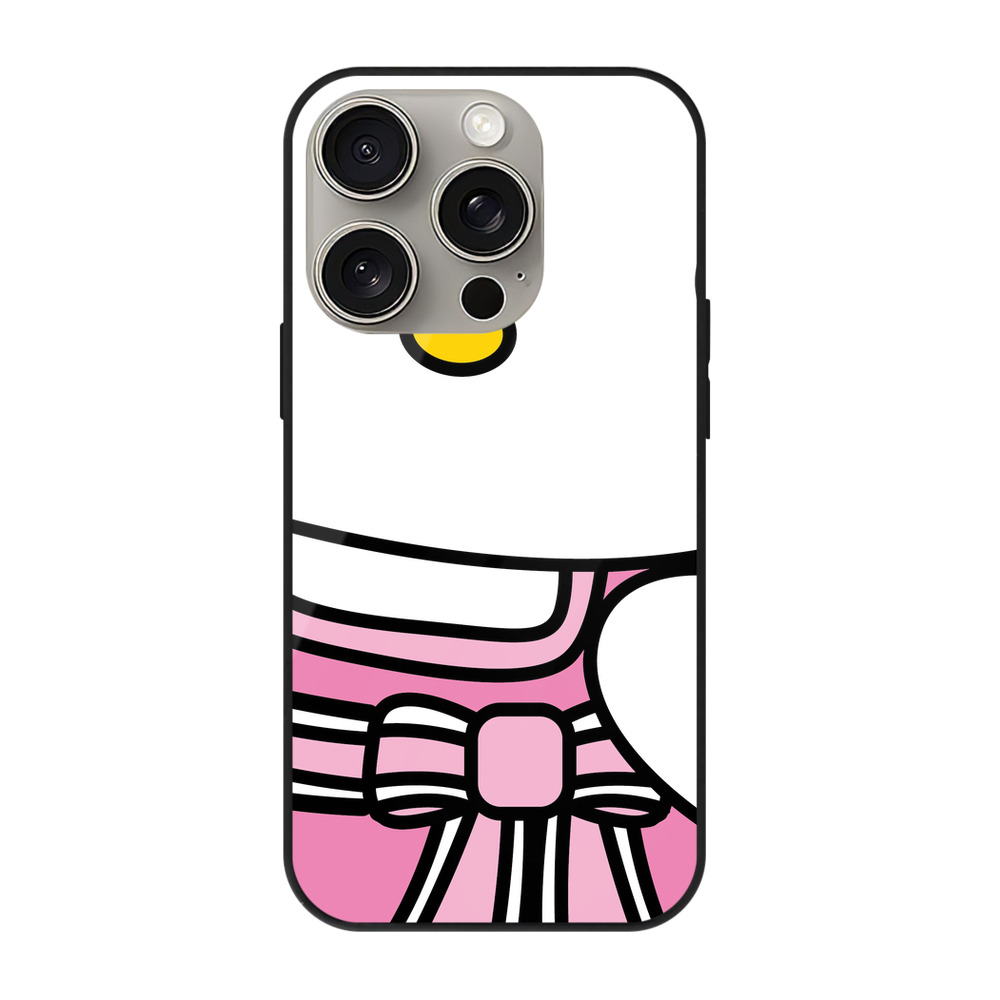 （画像用） Hello Kitty ハローキティ 【iPhone15Pro対応】スマホケース 耐衝撃＆黄変防止 背面ガラス