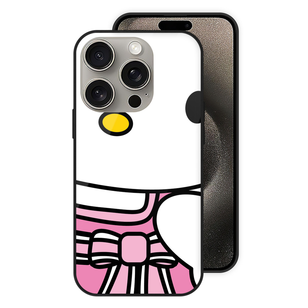 （画像用） Hello Kitty ハローキティ 【iPhone15Pro対応】スマホケース 耐衝撃＆黄変防止 背面ガラス