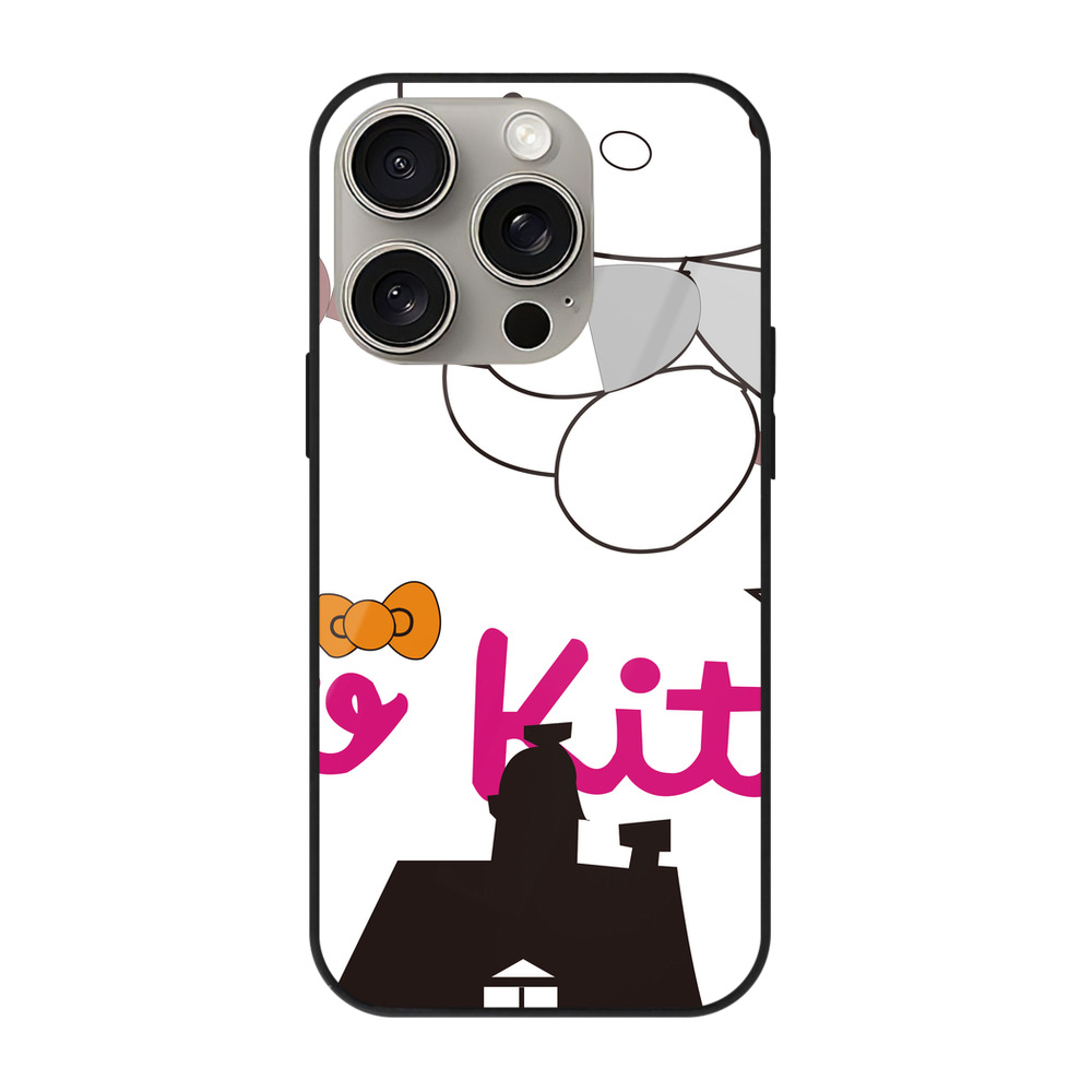 （画像用） Hello Kitty ハローキティ 【iPhone15Pro対応】スマホケース 耐衝撃＆黄変防止 背面ガラス