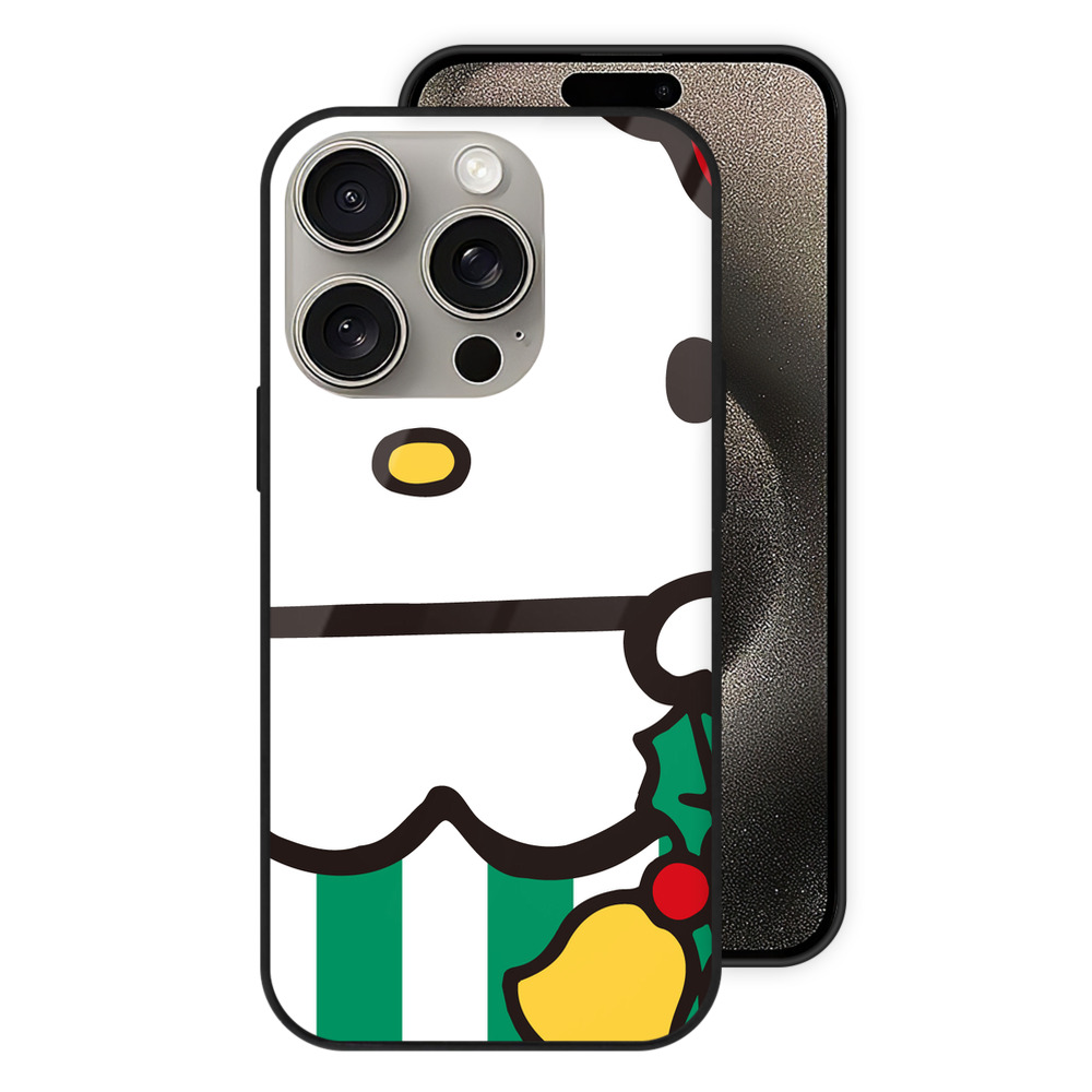 （画像用） Hello Kitty ハローキティ 【iPhone15Pro対応】スマホケース 耐衝撃＆黄変防止 背面ガラス