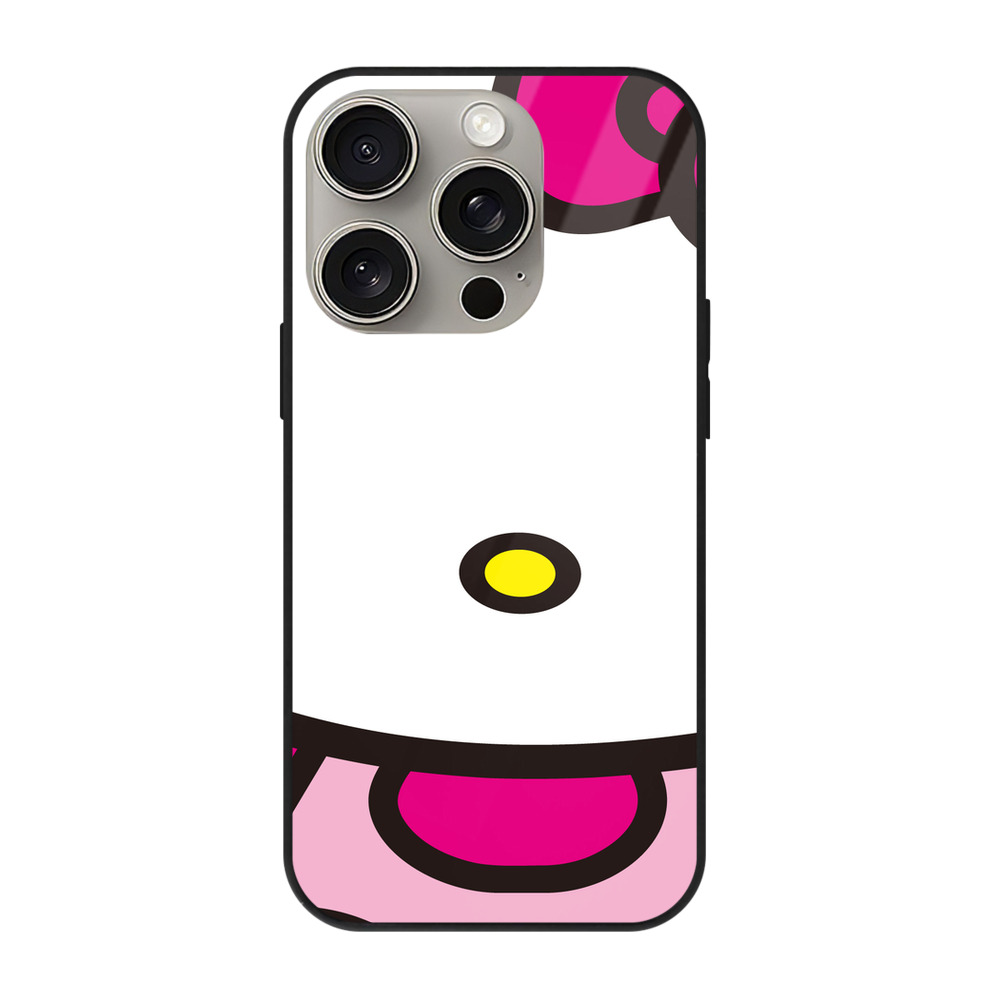 （画像用） Hello Kitty ハローキティ 【iPhone15Pro対応】スマホケース 耐衝撃＆黄変防止 背面ガラス