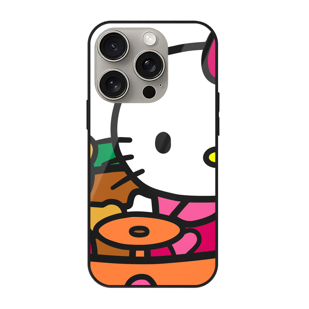 （画像用） Hello Kitty ハローキティ 【iPhone15Pro対応】スマホケース 耐衝撃＆黄変防止 背面ガラス