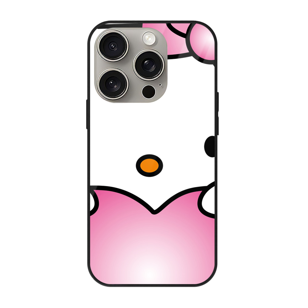 （画像用） Hello Kitty ハローキティ 【iPhone15Pro対応】スマホケース 耐衝撃＆黄変防止 背面ガラス