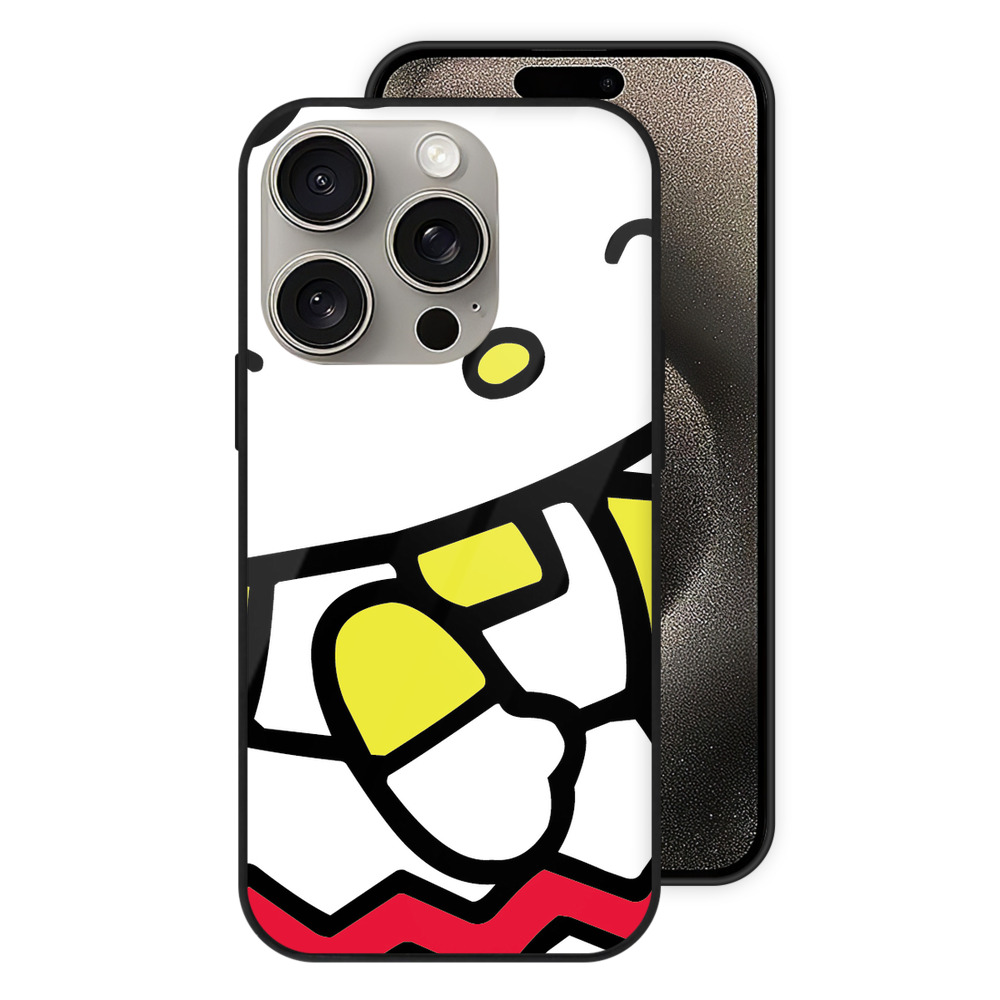 （画像用） Hello Kitty ハローキティ 【iPhone15Pro対応】スマホケース 耐衝撃＆黄変防止 背面ガラス