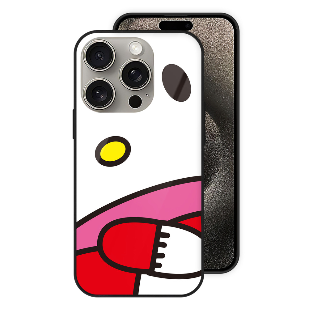 （画像用） Hello Kitty ハローキティ 【iPhone15Pro対応】スマホケース 耐衝撃＆黄変防止 背面ガラス