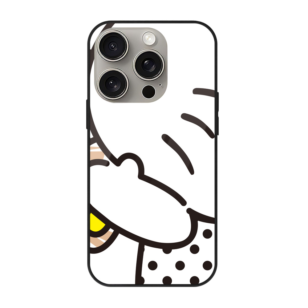 （画像用） Hello Kitty ハローキティ 【iPhone15Pro対応】スマホケース 耐衝撃＆黄変防止 背面ガラス