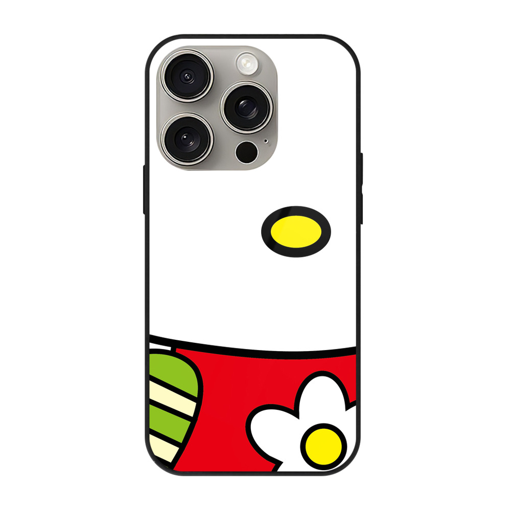 （画像用） Hello Kitty ハローキティ 【iPhone15Pro対応】スマホケース 耐衝撃＆黄変防止 背面ガラス