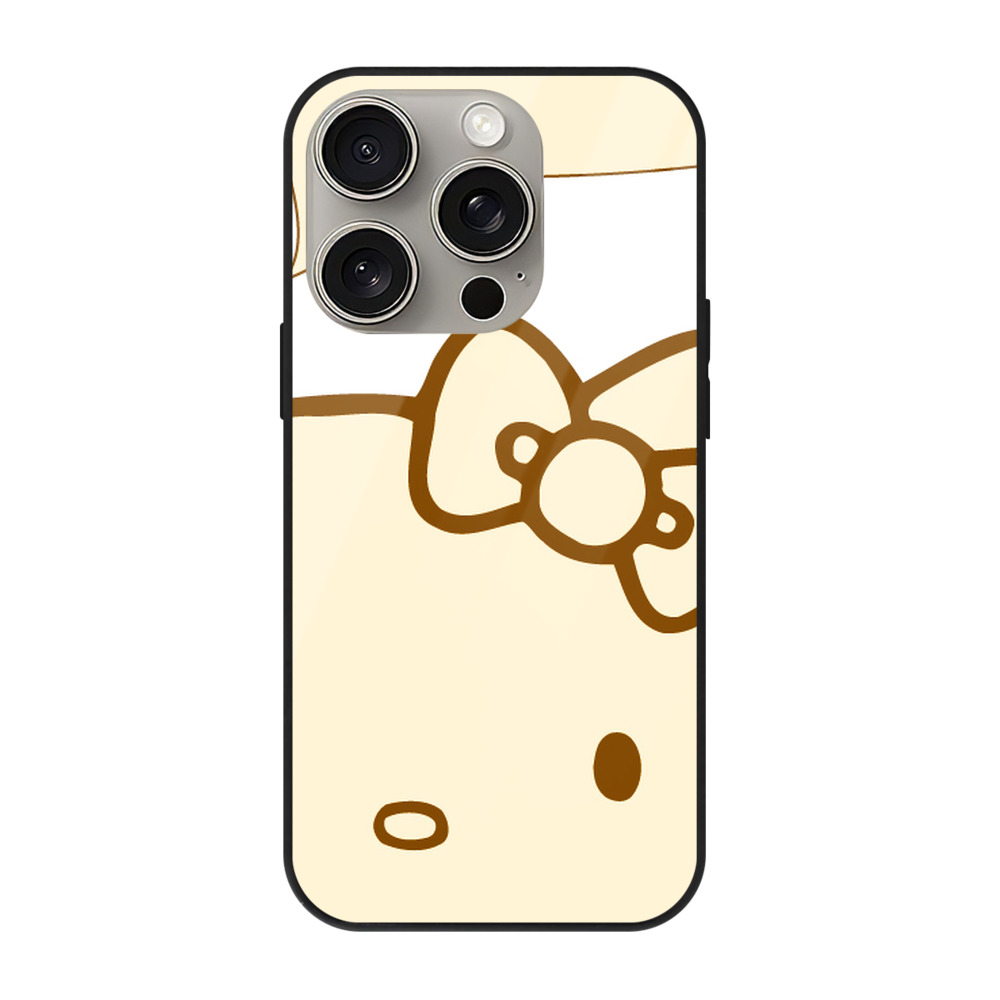 （画像用） Hello Kitty ハローキティ 【iPhone15Pro対応】スマホケース 耐衝撃＆黄変防止 背面ガラス