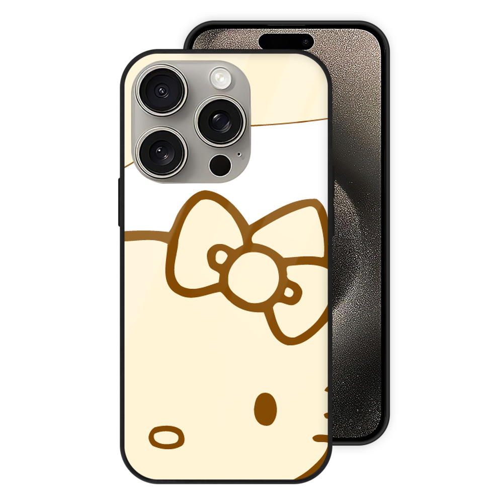 （画像用） Hello Kitty ハローキティ 【iPhone15Pro対応】スマホケース 耐衝撃＆黄変防止 背面ガラス