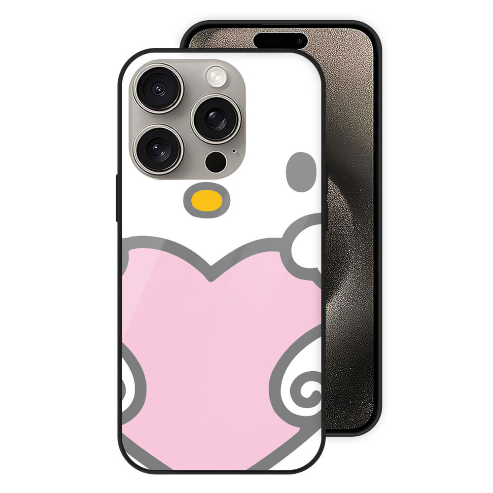 （画像用） Hello Kitty ハローキティ 【iPhone15Pro対応】スマホケース 耐衝撃＆黄変防止 背面ガラス