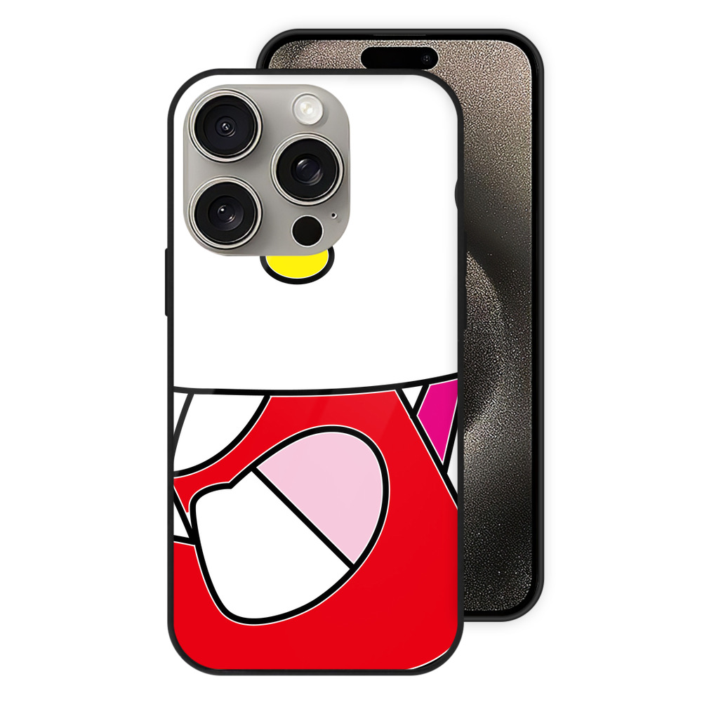 （画像用） Hello Kitty ハローキティ 【iPhone15Pro対応】スマホケース 耐衝撃＆黄変防止 背面ガラス