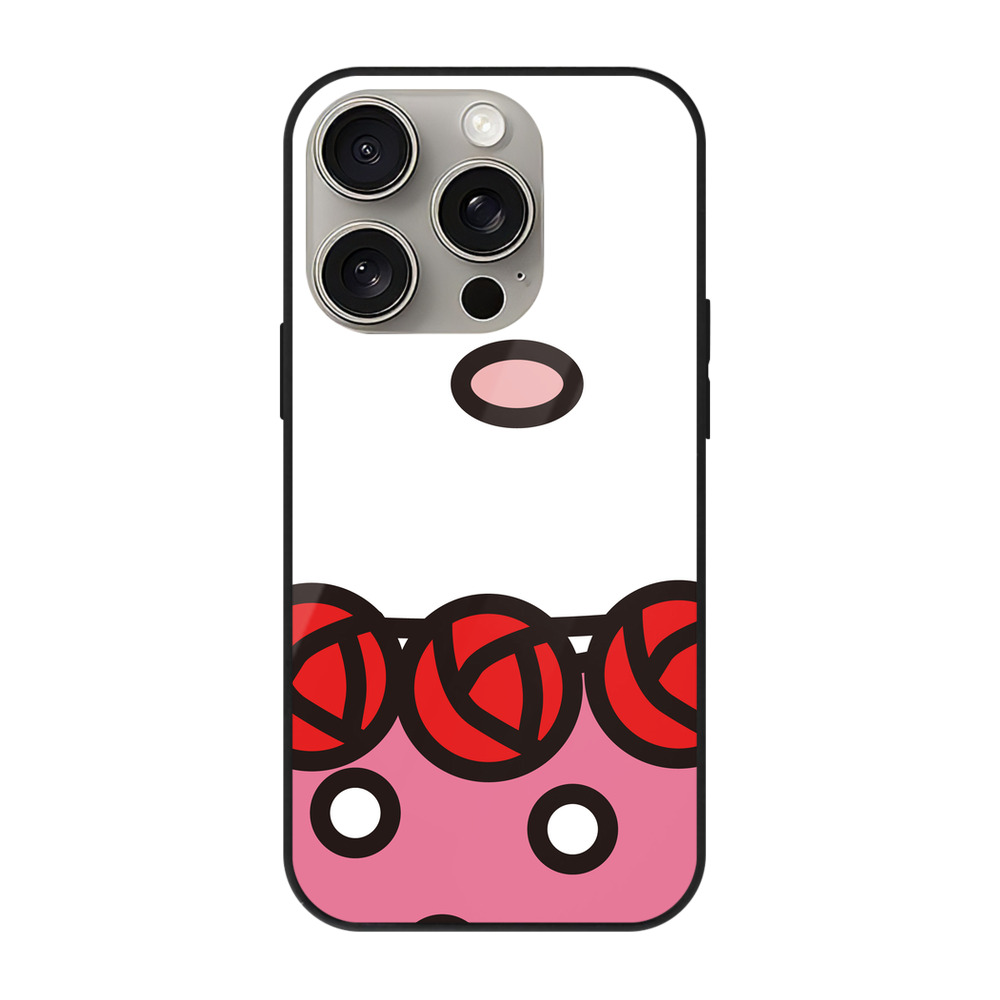 （画像用） Hello Kitty ハローキティ 【iPhone15Pro対応】スマホケース 耐衝撃＆黄変防止 背面ガラス