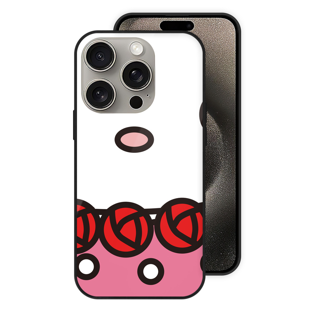 （画像用） Hello Kitty ハローキティ 【iPhone15Pro対応】スマホケース 耐衝撃＆黄変防止 背面ガラス