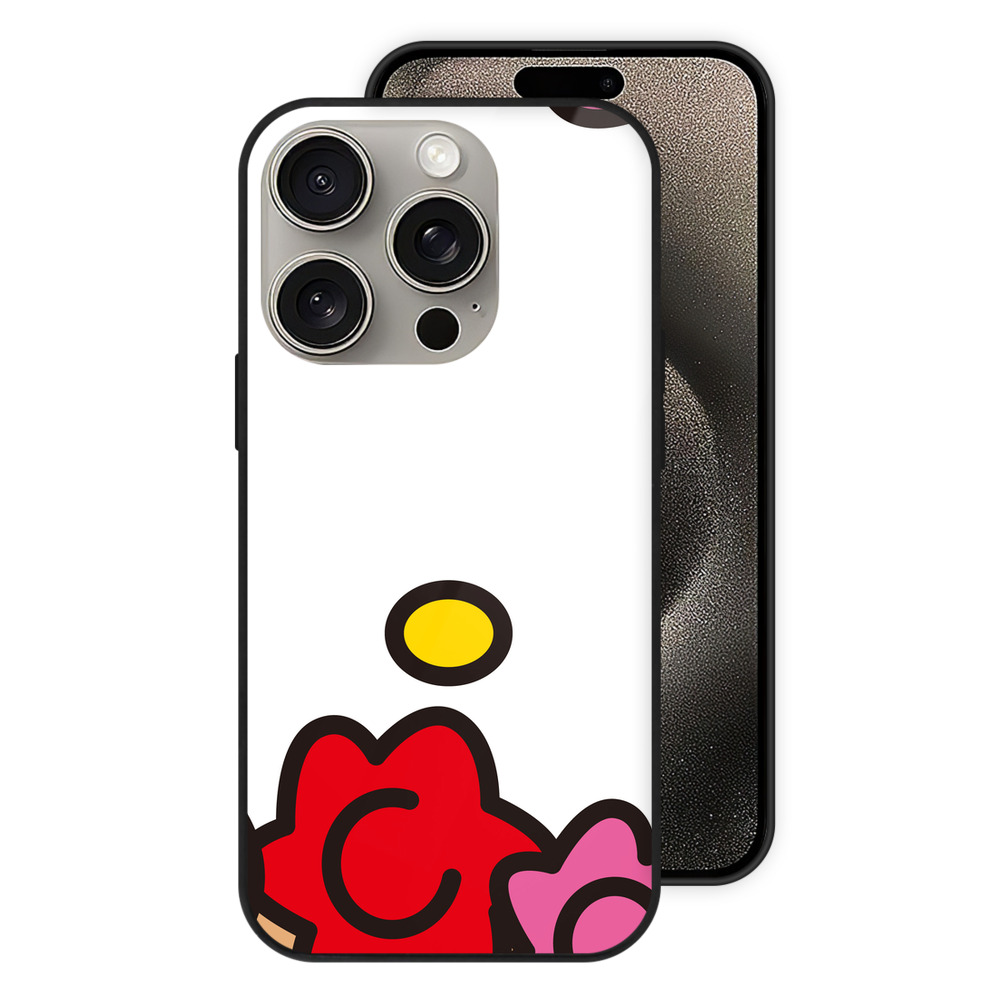 （画像用） Hello Kitty ハローキティ 【iPhone15Pro対応】スマホケース 耐衝撃＆黄変防止 背面ガラス