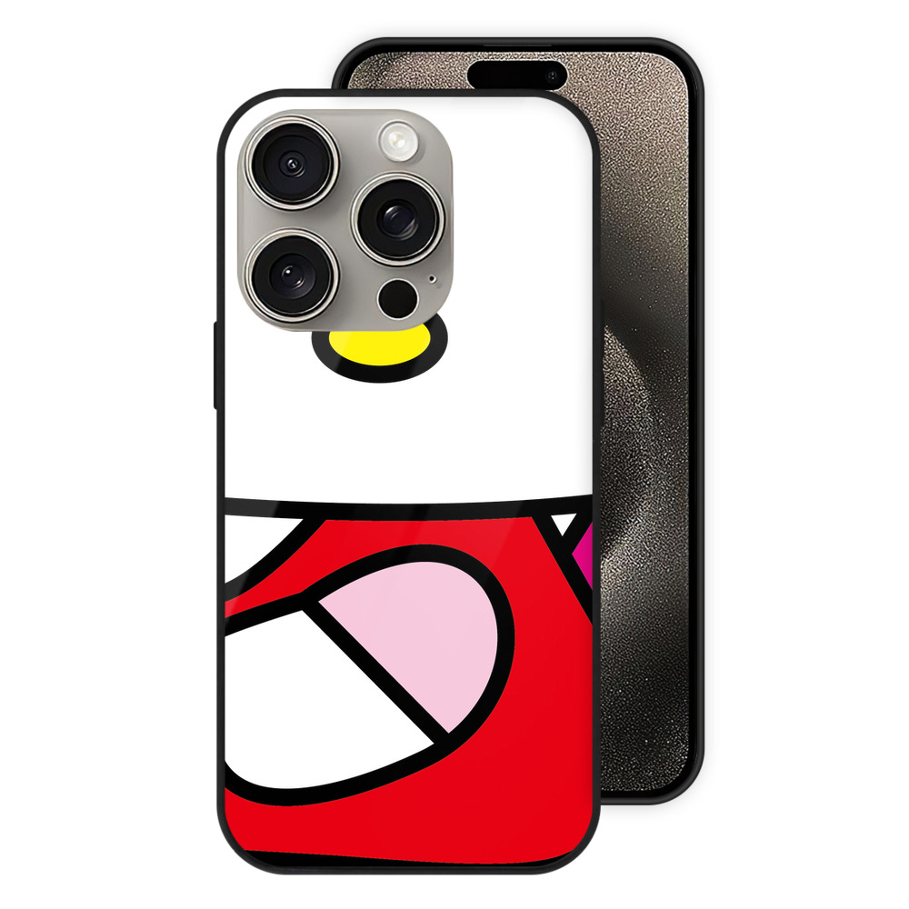 （画像用） Hello Kitty ハローキティ 【iPhone15Pro対応】スマホケース 耐衝撃＆黄変防止 背面ガラス