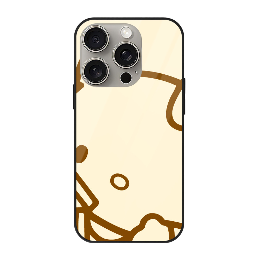 （画像用） Hello Kitty ハローキティ 【iPhone15Pro対応】スマホケース 耐衝撃＆黄変防止 背面ガラス