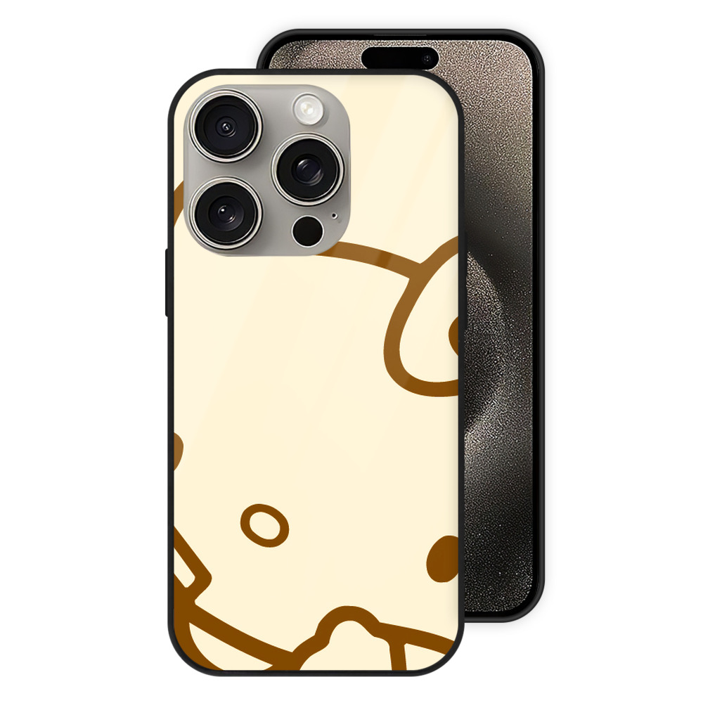 （画像用） Hello Kitty ハローキティ 【iPhone15Pro対応】スマホケース 耐衝撃＆黄変防止 背面ガラス