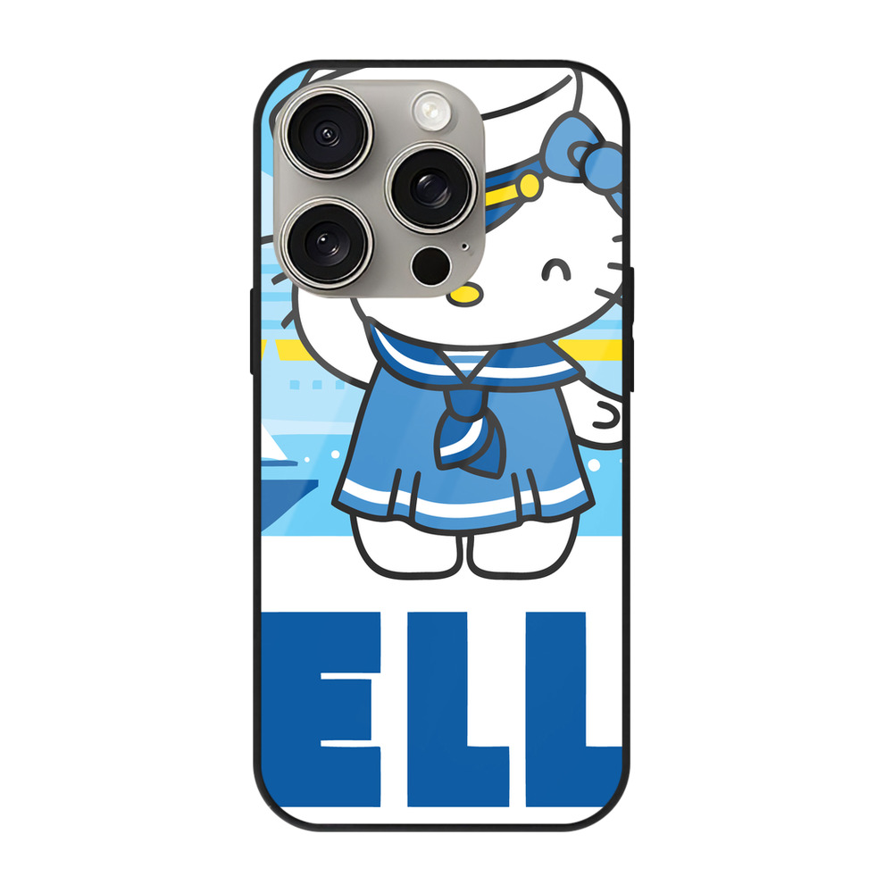 （画像用） Hello Kitty ハローキティ 【iPhone15Pro対応】スマホケース 耐衝撃＆黄変防止 背面ガラス
