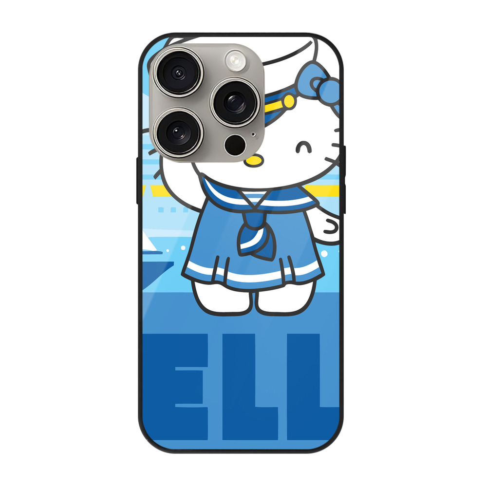（画像用） Hello Kitty ハローキティ 【iPhone15Pro対応】スマホケース 耐衝撃＆黄変防止 背面ガラス