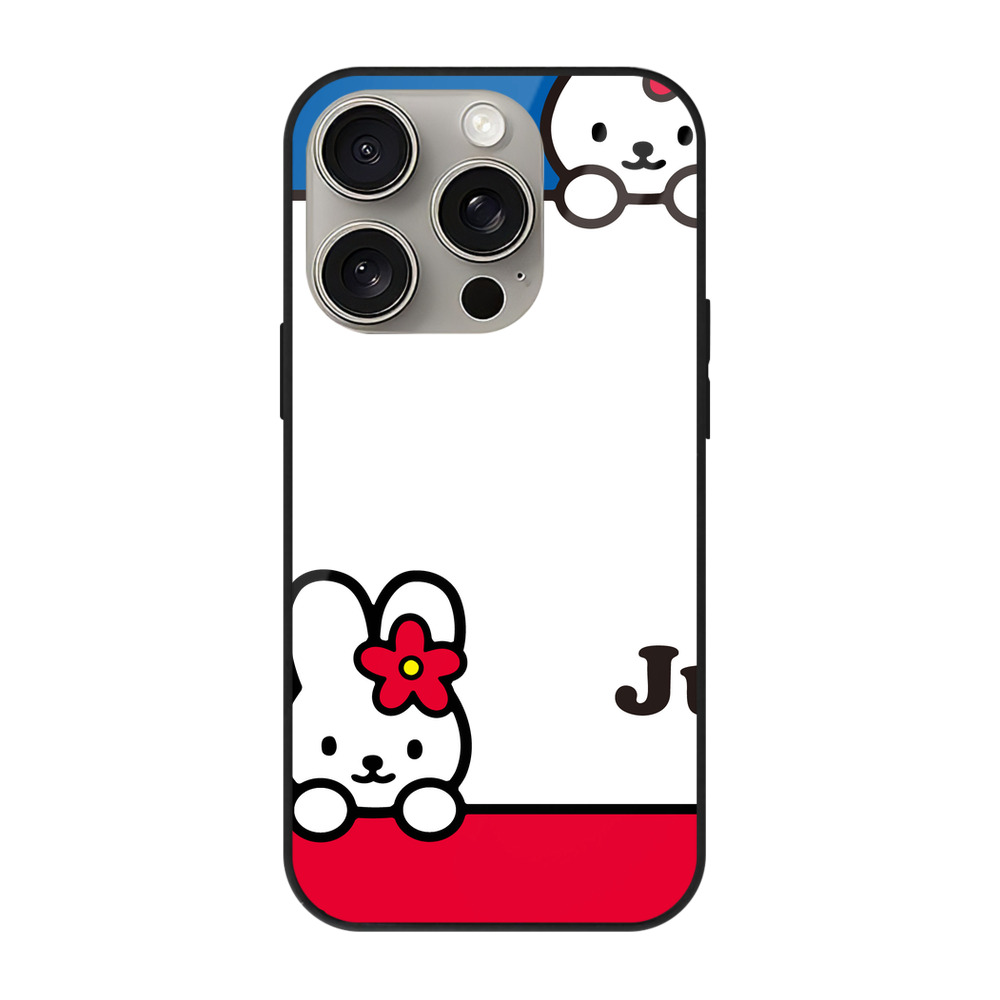 （画像用） Hello Kitty ハローキティ 【iPhone15Pro対応】スマホケース 耐衝撃＆黄変防止 背面ガラス