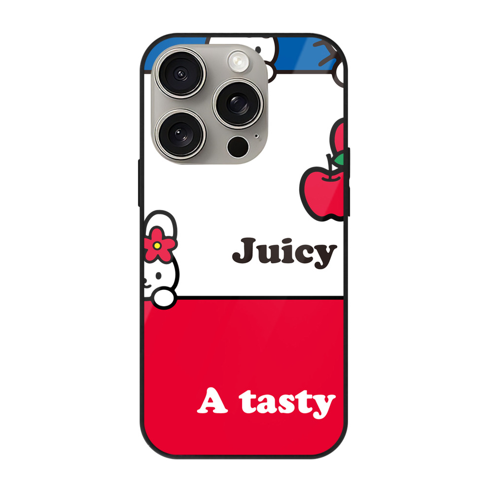 （画像用） Hello Kitty ハローキティ 【iPhone15Pro対応】スマホケース 耐衝撃＆黄変防止 背面ガラス
