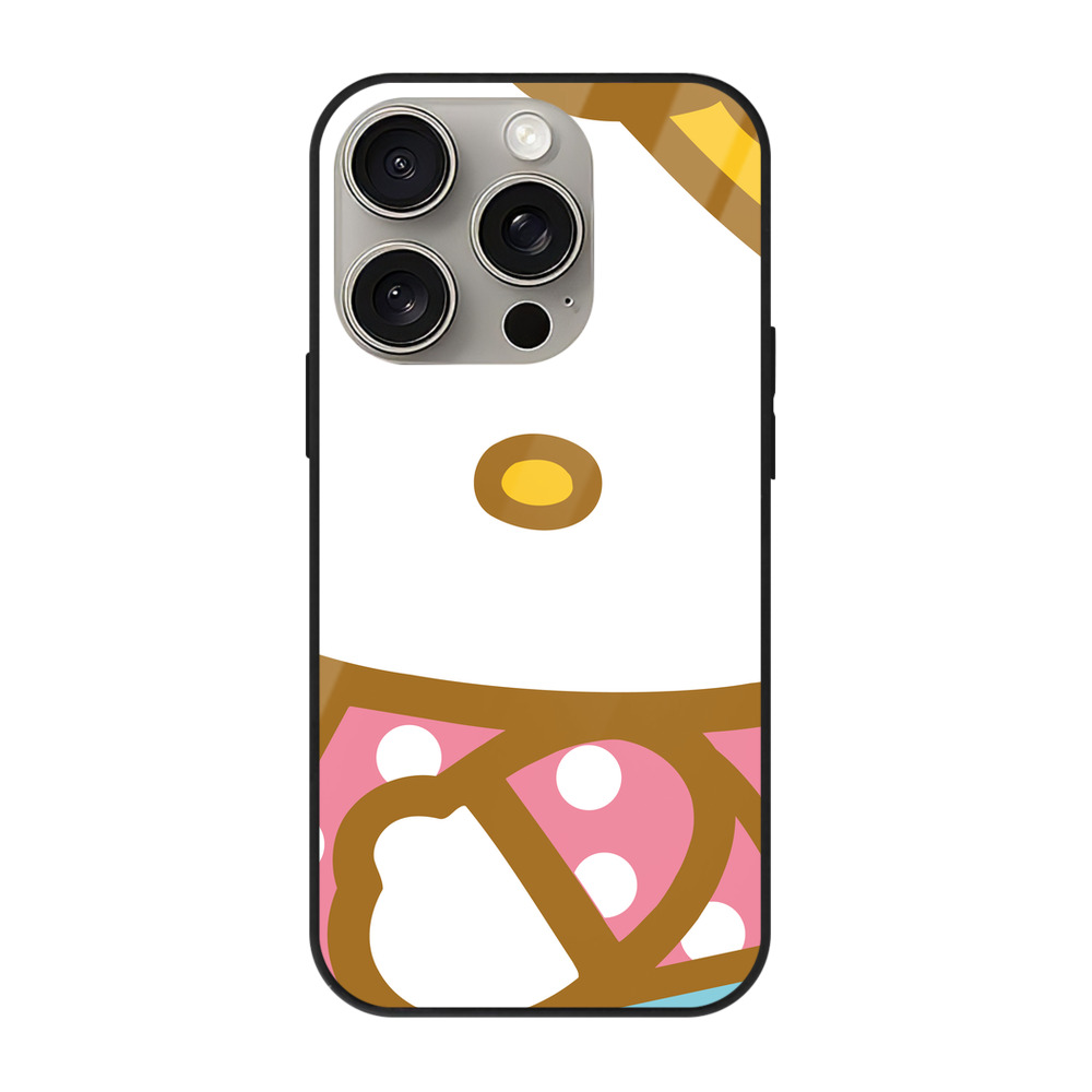（画像用） Hello Kitty ハローキティ 【iPhone15Pro対応】スマホケース 耐衝撃＆黄変防止 背面ガラス