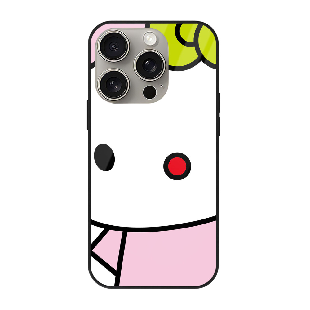 （画像用） Hello Kitty ハローキティ 【iPhone15Pro対応】スマホケース 耐衝撃＆黄変防止 背面ガラス