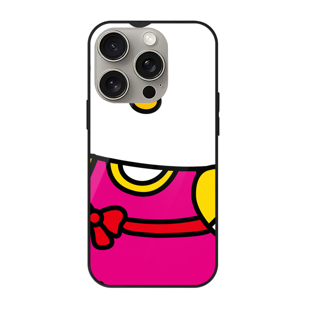 （画像用） Hello Kitty ハローキティ 【iPhone15Pro対応】スマホケース 耐衝撃＆黄変防止 背面ガラス