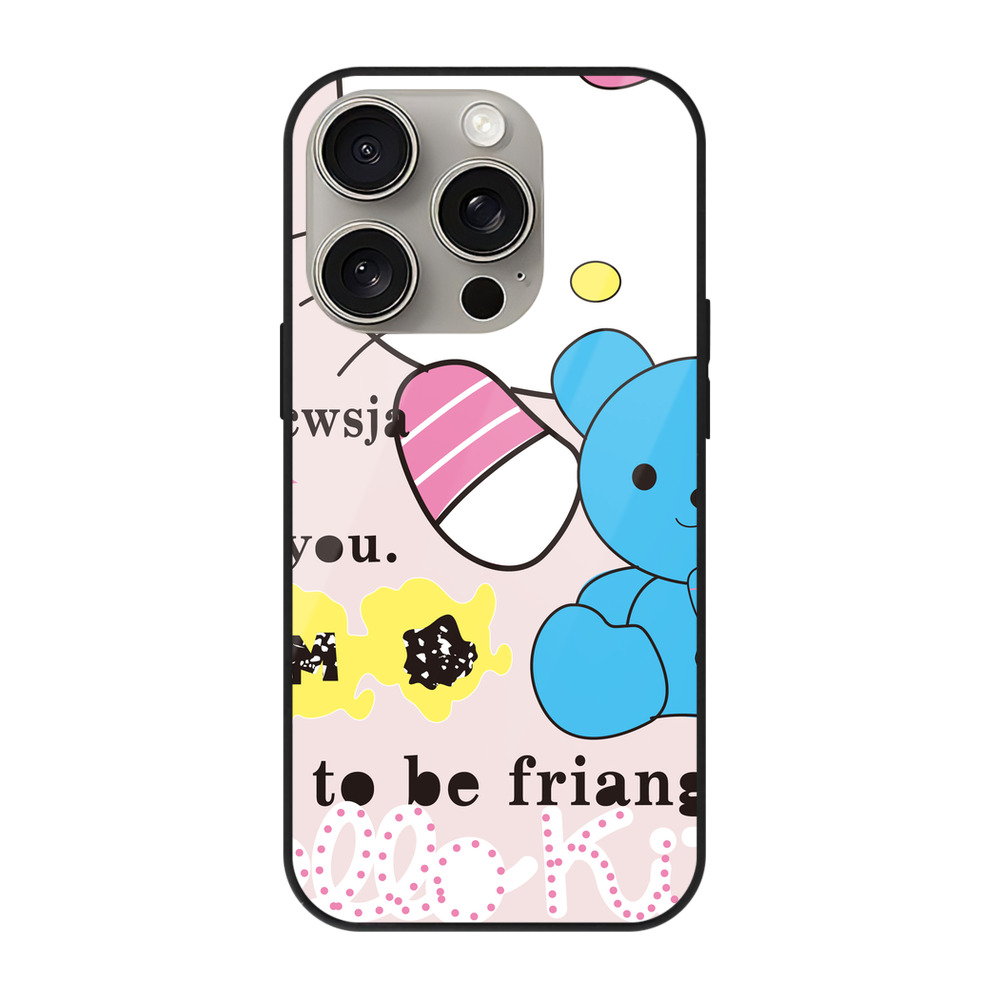 （画像用） Hello Kitty ハローキティ 【iPhone15Pro対応】スマホケース 耐衝撃＆黄変防止 背面ガラス