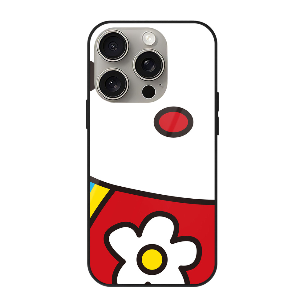 （画像用） Hello Kitty ハローキティ 【iPhone15Pro対応】スマホケース 耐衝撃＆黄変防止 背面ガラス