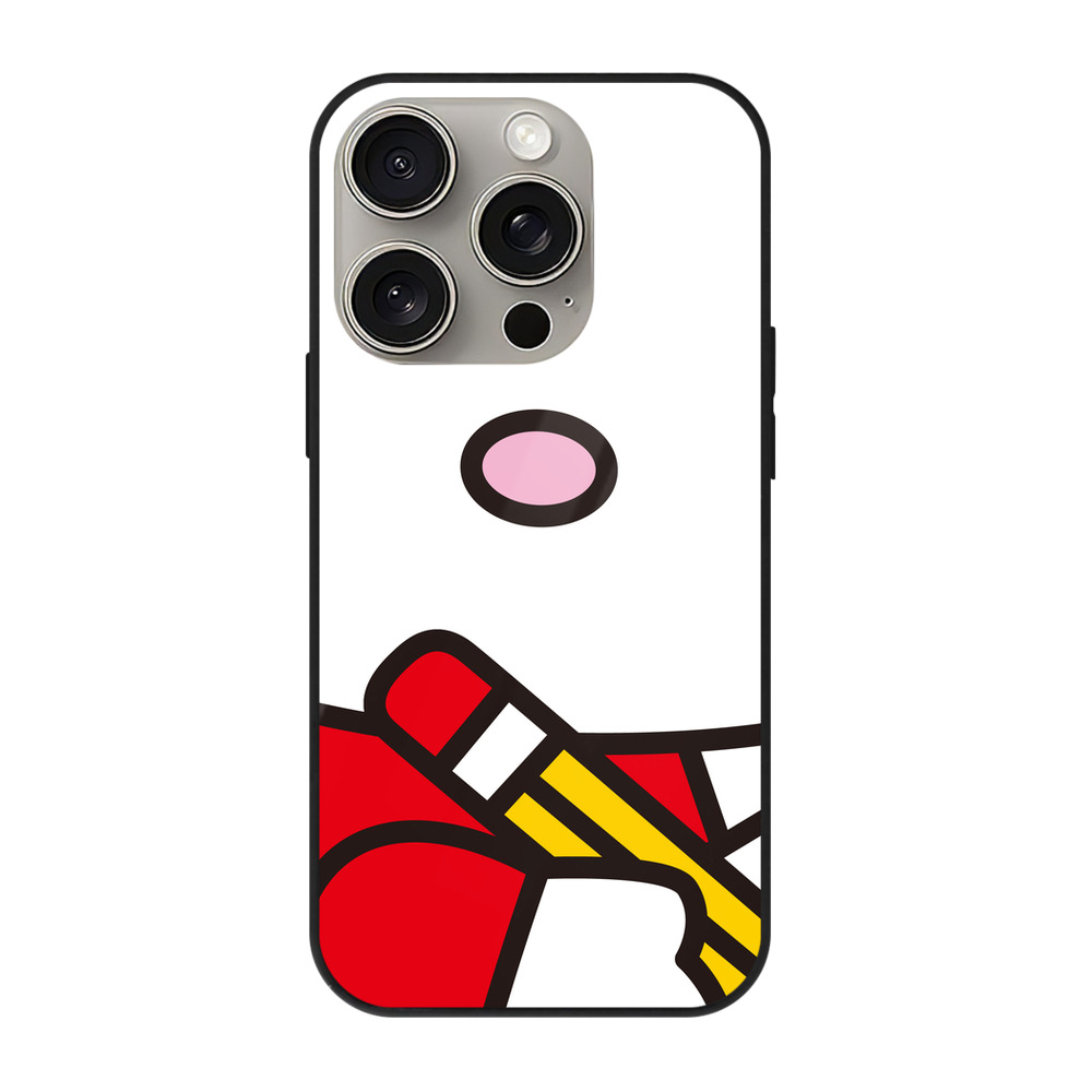 （画像用） Hello Kitty ハローキティ 【iPhone15Pro対応】スマホケース 耐衝撃＆黄変防止 背面ガラス