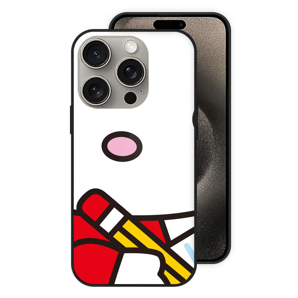 （画像用） Hello Kitty ハローキティ 【iPhone15Pro対応】スマホケース 耐衝撃＆黄変防止 背面ガラス