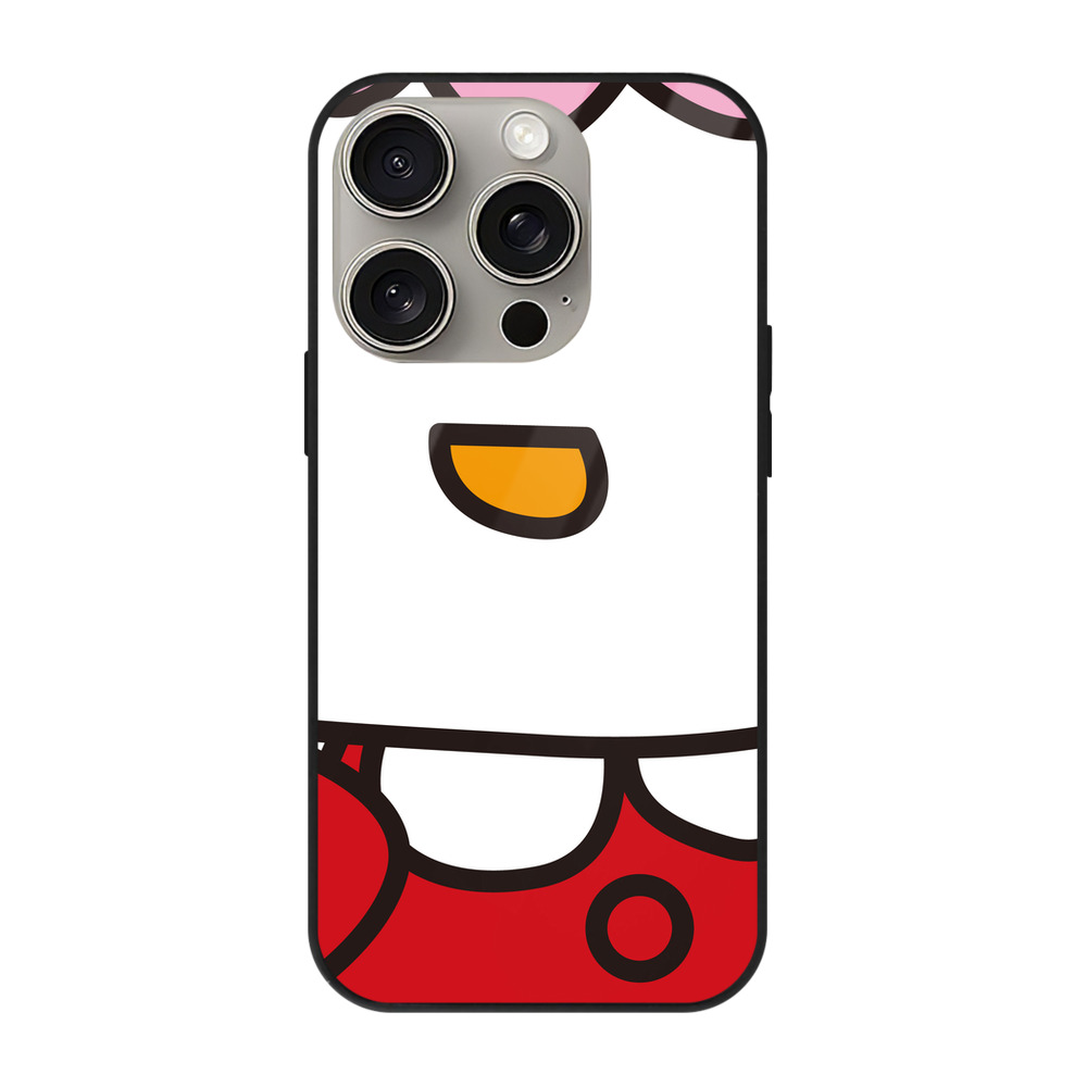 （画像用） Hello Kitty ハローキティ 【iPhone15Pro対応】スマホケース 耐衝撃＆黄変防止 背面ガラス