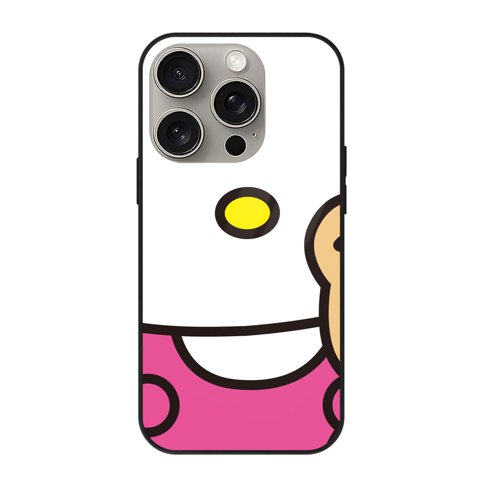 （画像用） Hello Kitty ハローキティ 【iPhone15Pro対応】スマホケース 耐衝撃＆黄変防止 背面ガラス